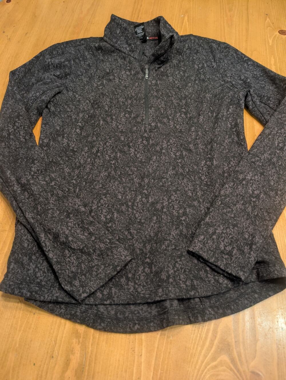 Spyder 1/2 Zip Pullover, Black Camo, Soft Velvety Fabric, NWOT, Women's Small